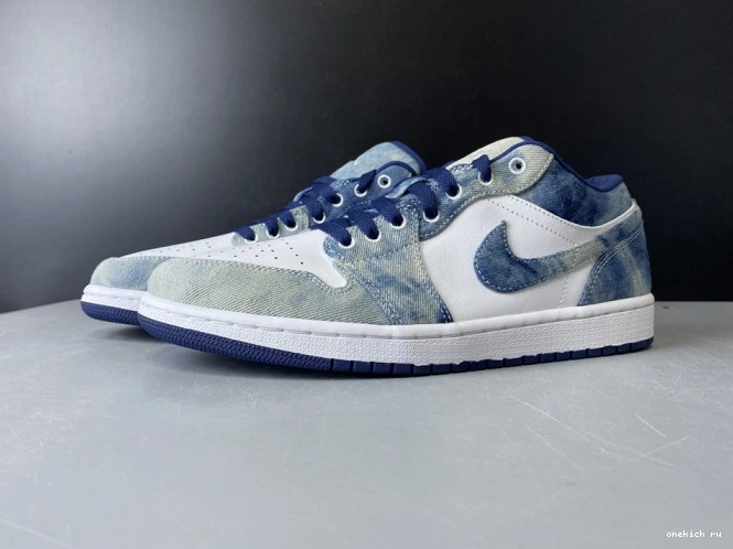Rep Onekick 1 Washed Denim Air Low CZ8455-100 Jordan 0704